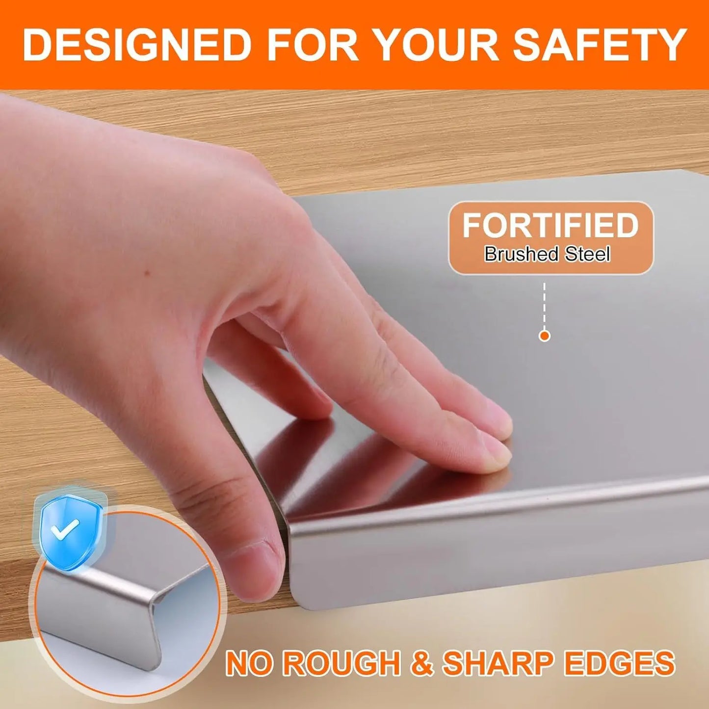 Stainless Steel Cutting Board With Lip For Kitchen Sink Countertop