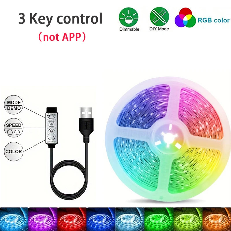 RGB LED Strip Lights With App Control Flexible LED Tape Room Decoration