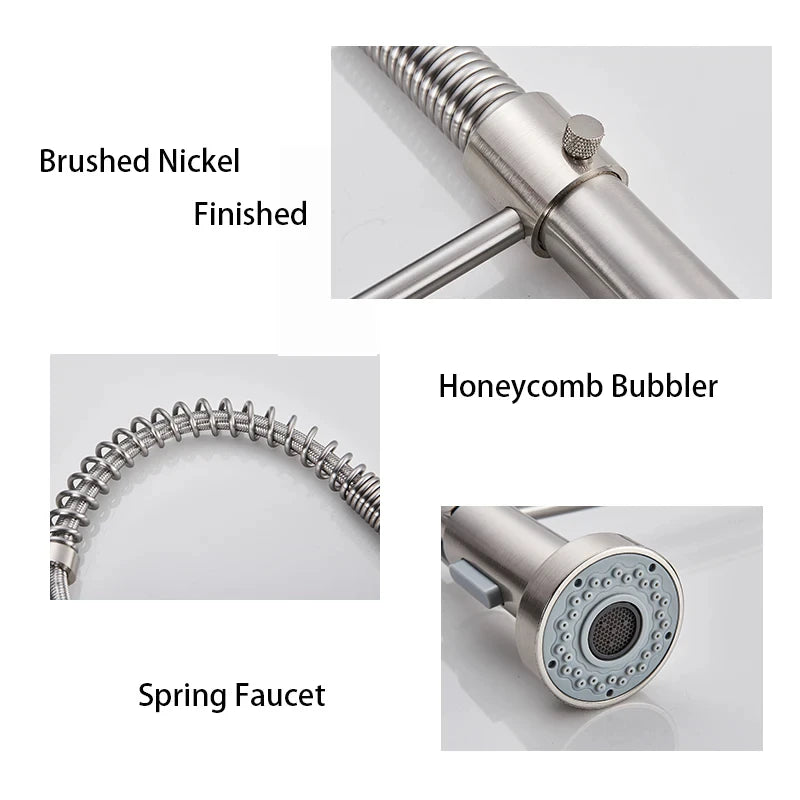 IOUHAPPY Pull Down Kitchen Faucet Stainless Steel Sink Tap