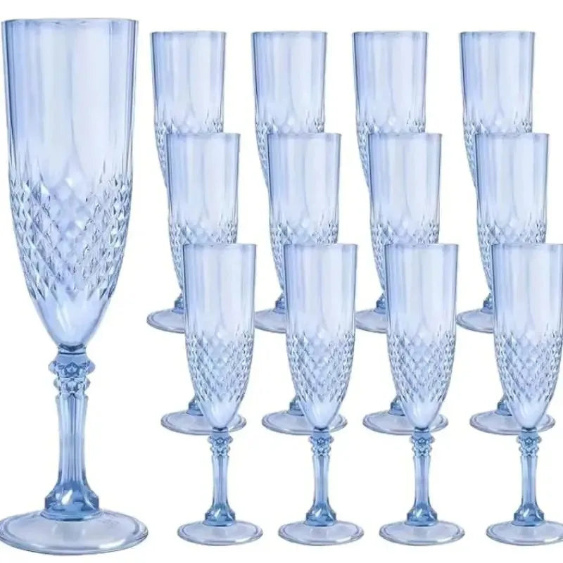 Elegant Champagne Goblet Set High Stem Glasses For Cocktails