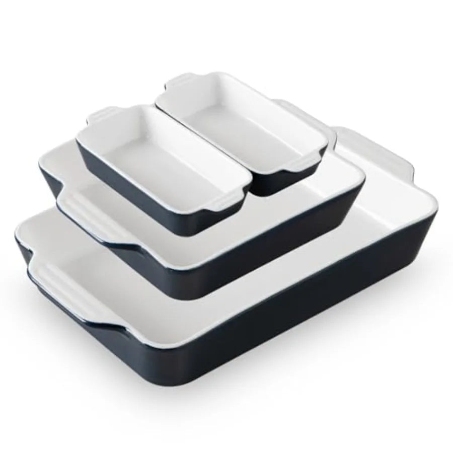 Bakeware Set Of 4 Rectangular Casserole Dishes For Oven
