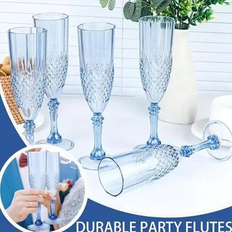 Elegant Champagne Goblet Set High Stem Glasses For Cocktails