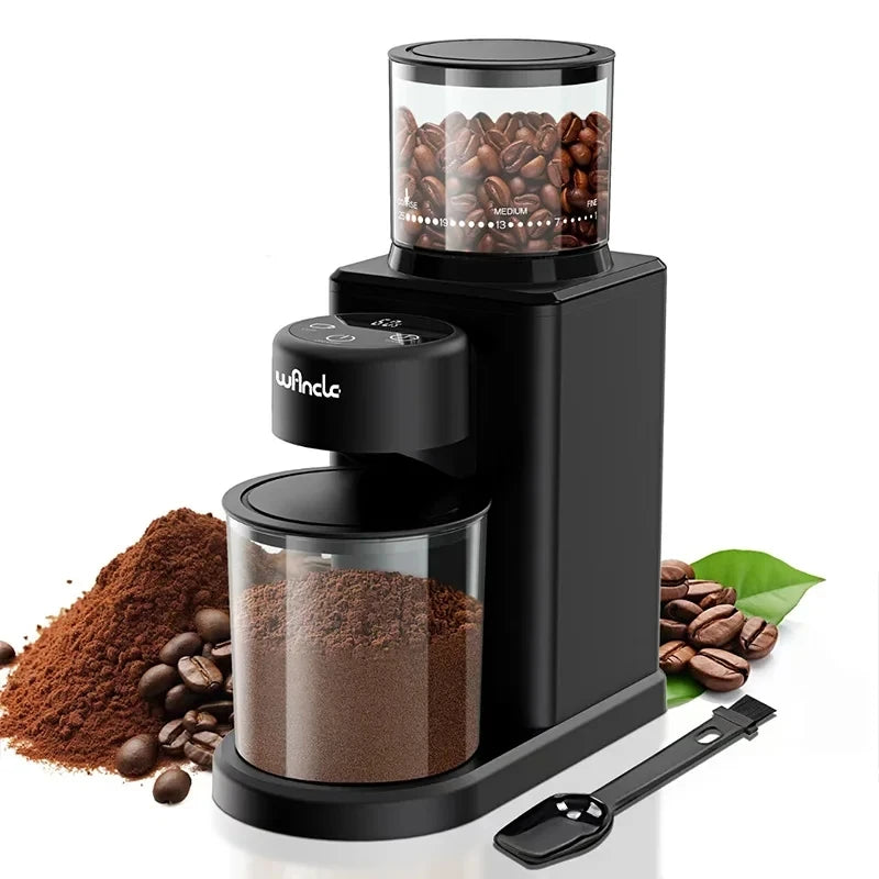 KIRAINAFLY Automatic Conical Burr Coffee Grinder With Touchscreen 25 Settings