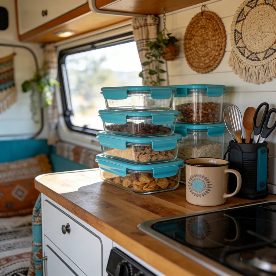 Glass Food Storage Containers Set For Meal Prep BPA Free Airtight