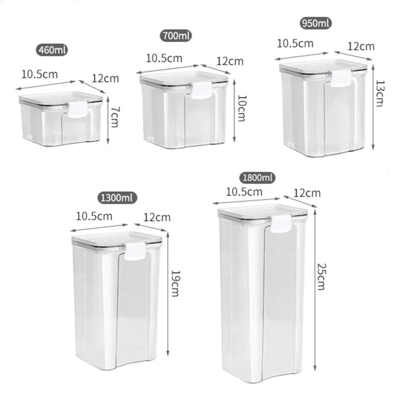 Acryl Sealed Jars Kitchen Storage Organizer Set for Seasonings