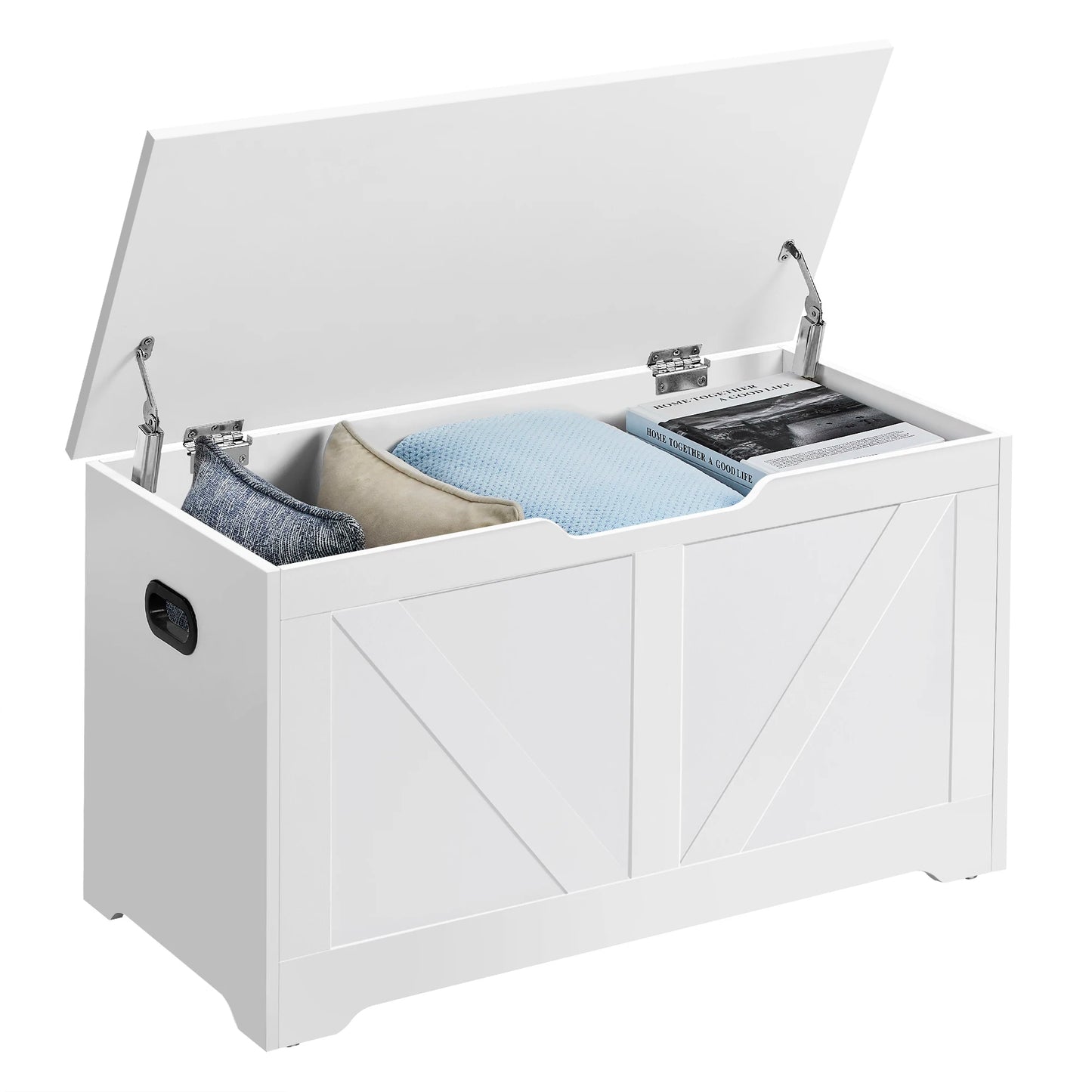 VASAGLE Storage Chest Bench With Safety Hinges Farmhouse Style