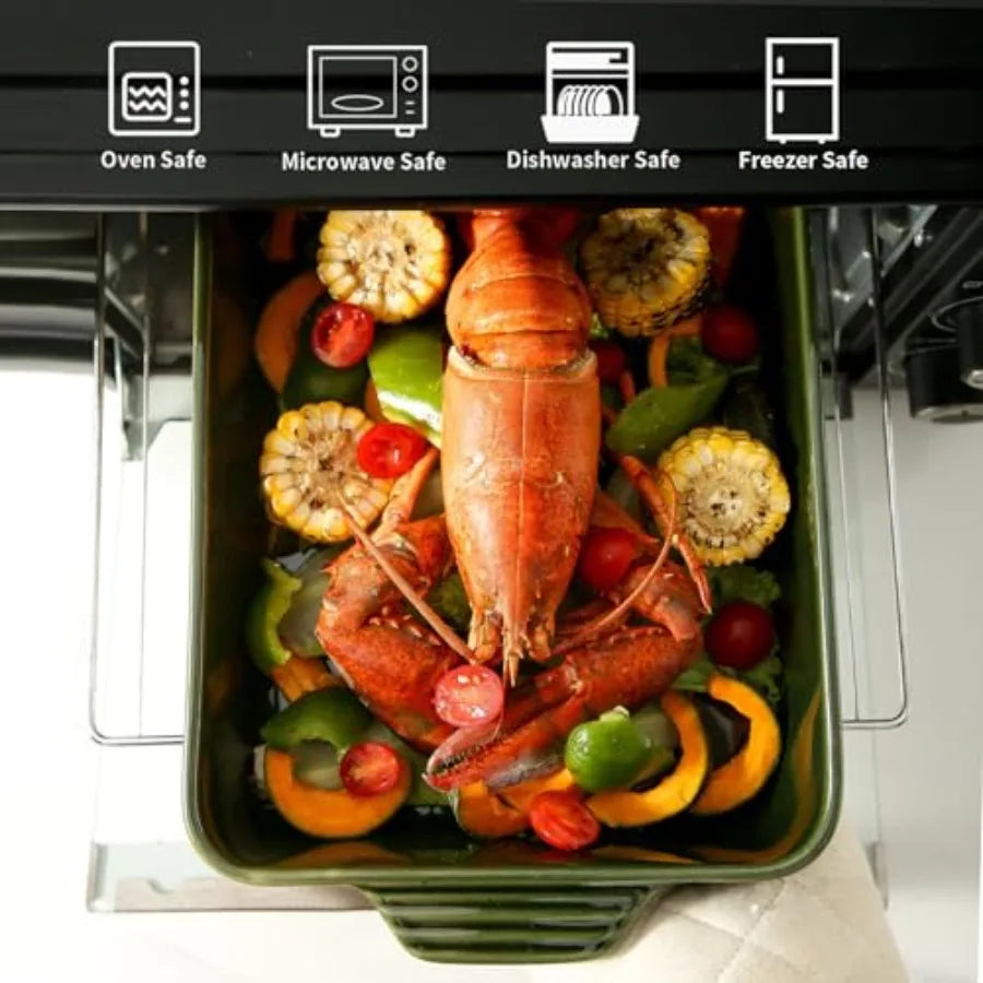Ceramic Baking Casserole Dish With Handles Porcelain Bakeware Set