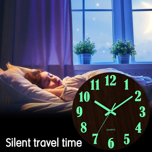 Choice Luminous Wall Clock Nordic Silent Night Light