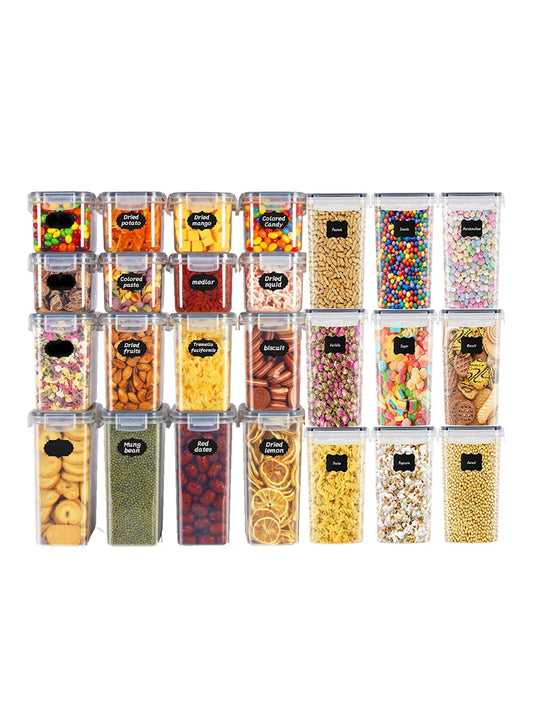 Sealed Food Storage Containers With Lids Set For Pantry Use