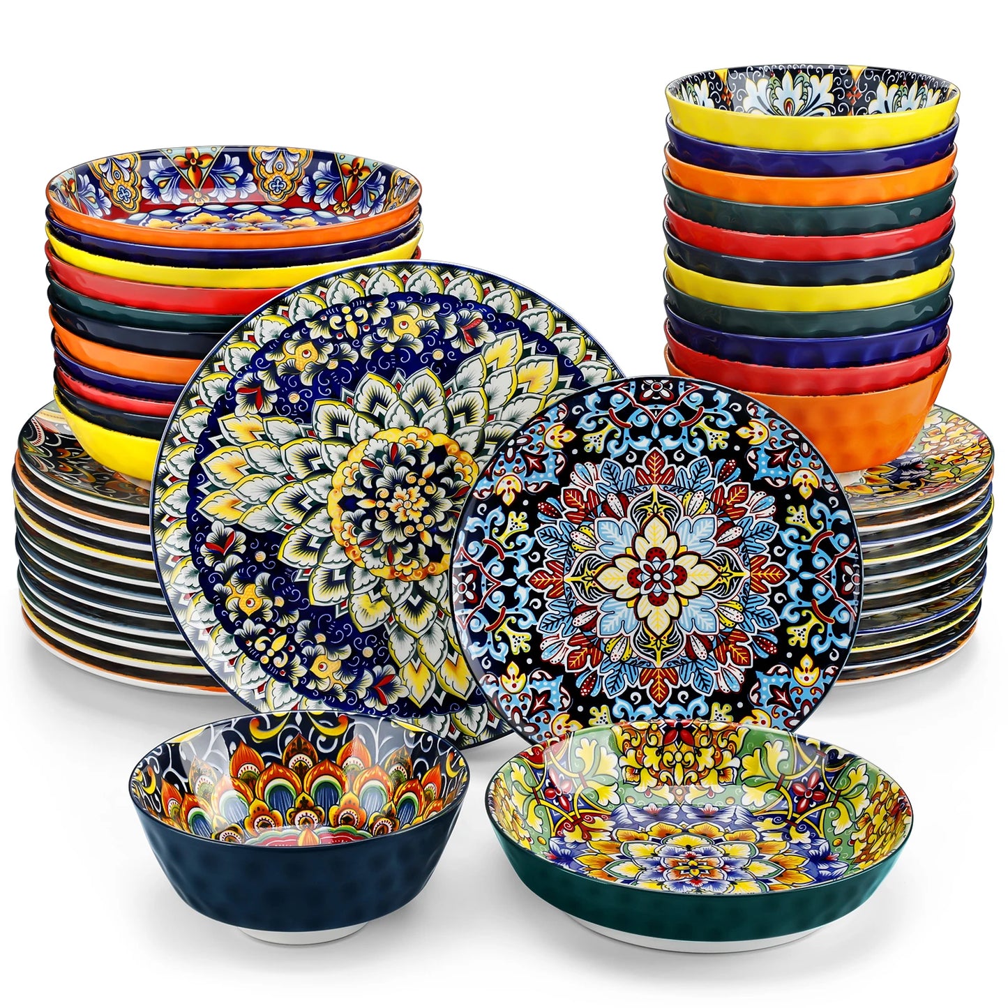 MALACASA Ceramic Dinnerware Set 12 16 18 24 Pieces