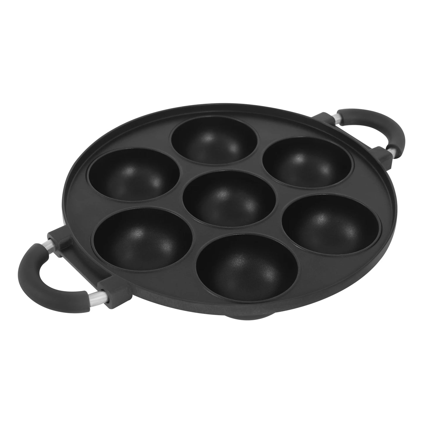 Bymaocar 7 Hole Cake Mold Pan Nonstick Takoyaki Omelette Pan
