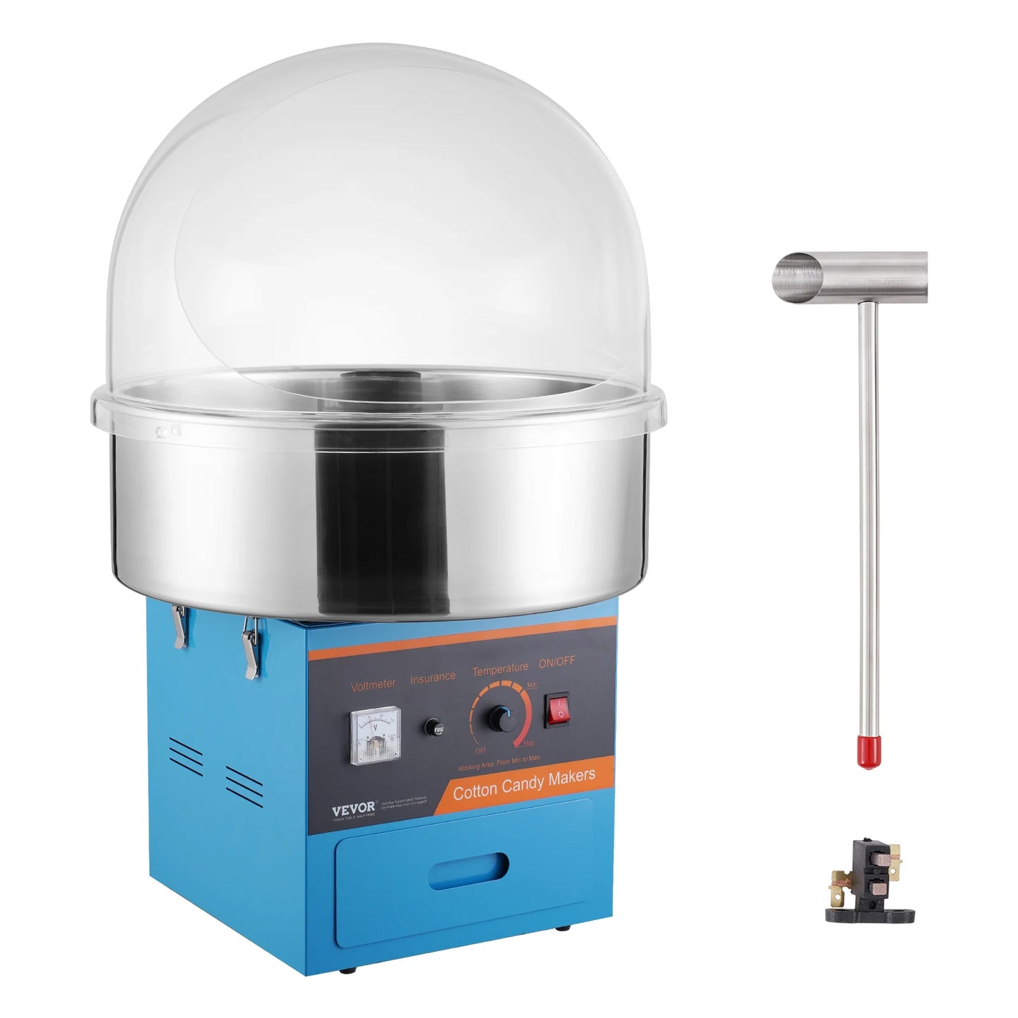 SucceBuy Electric Cotton Candy Make With Stainless Steel Bowl Scoop