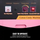 SucceBuy Electric Cotton Candy Machine Commercial Floss Maker Stainless Bowl