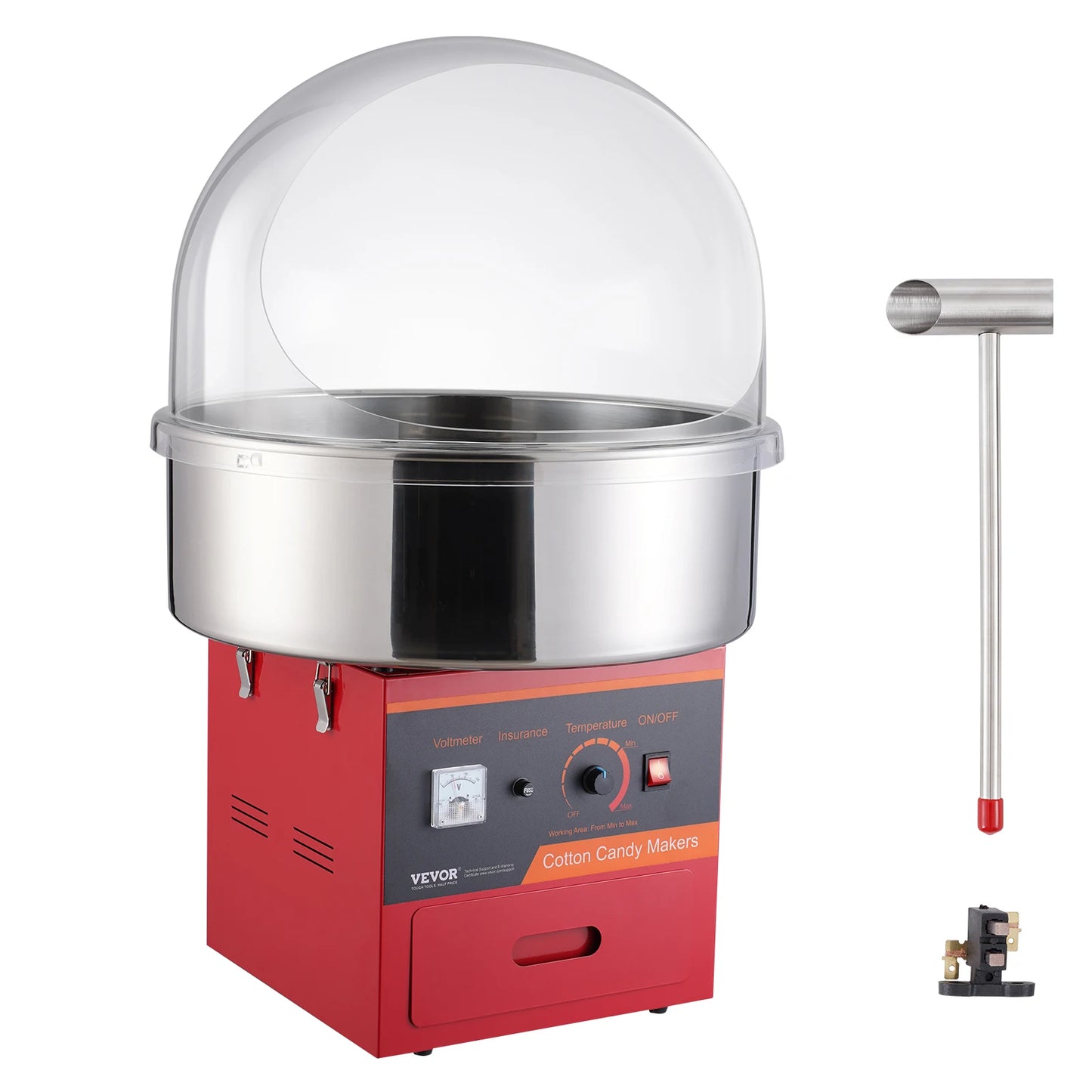 SucceBuy Electric Cotton Candy Make With Stainless Steel Bowl Scoop
