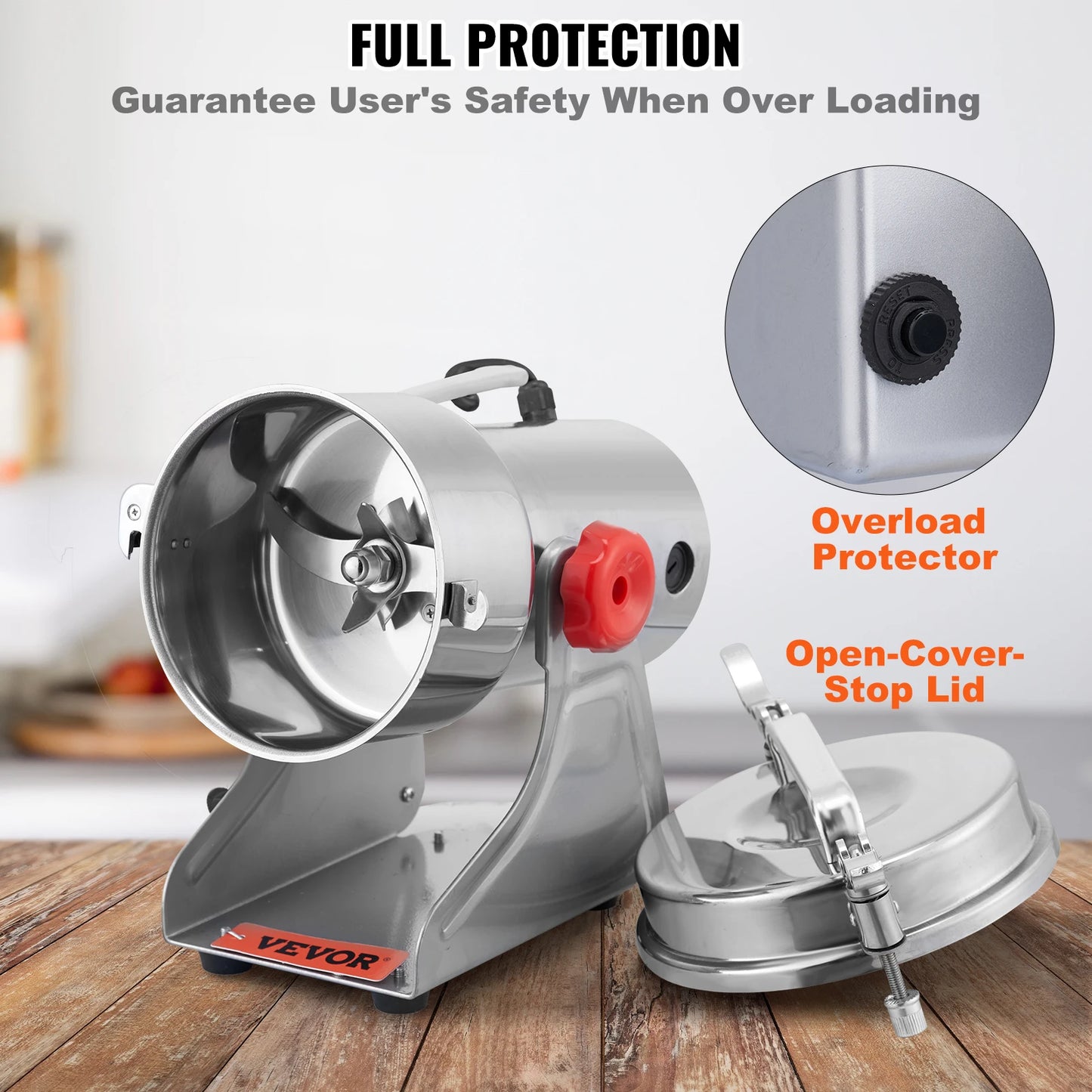 SucceBuy Electric Grain Mill Grinder for Dry Herbs Spices Coffee