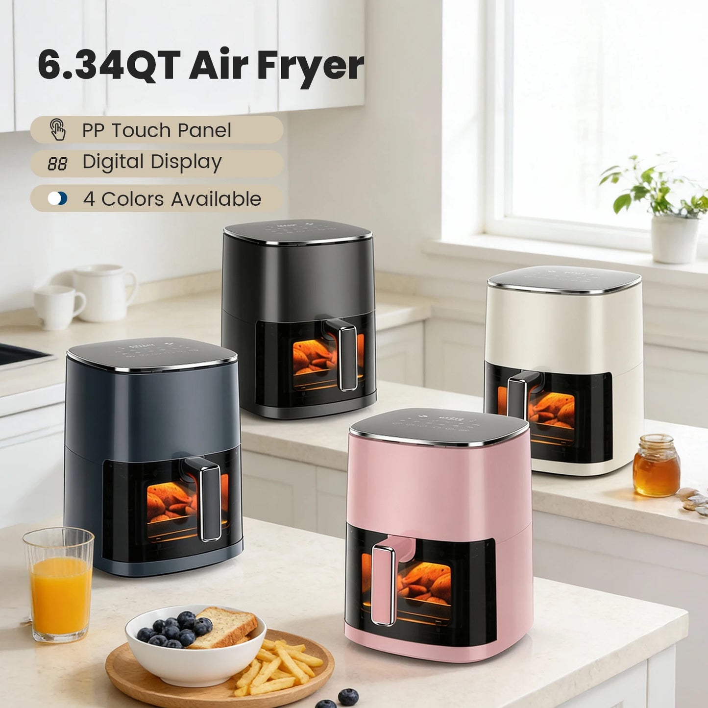 JHK Electric Air Fryer Window 12 In 1 Roast Reheat