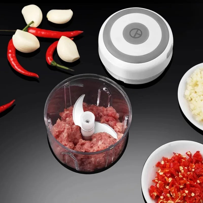 USB Charging Garlic Mincer Electric Mini Crusher Chopper