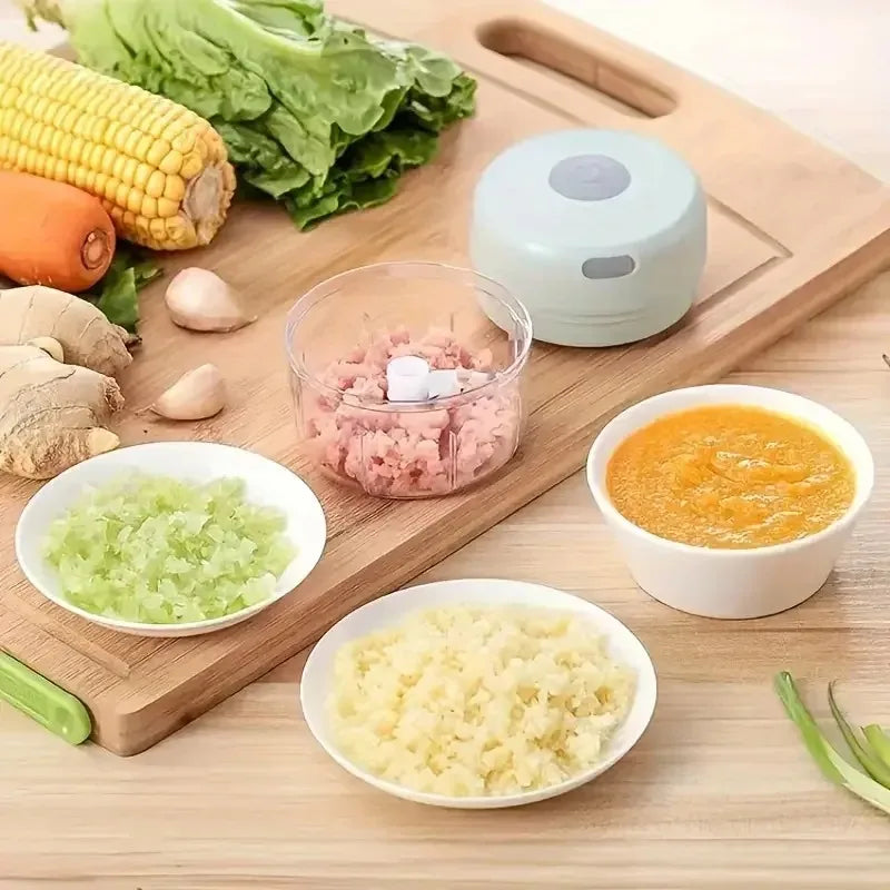 USB Charging Garlic Mincer Electric Mini Crusher Chopper