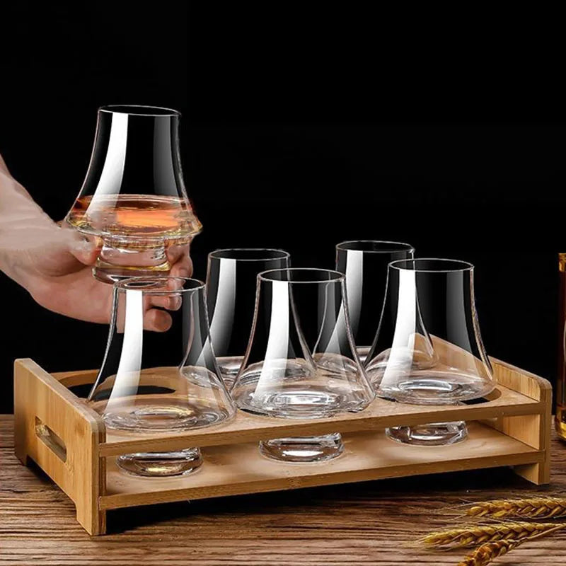 YWDL Glass Whiskey Cup Set 250ml Lead Free Barware Glasses