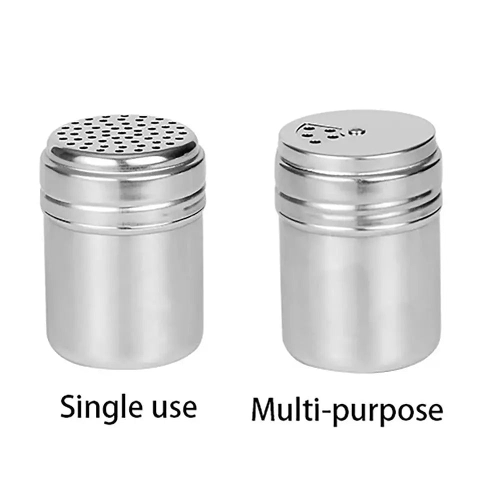 Stainless Steel Rotating Spice Jar Salt Pepper Seasoning Kitchen Container