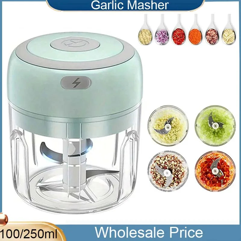 USB Charging Garlic Mincer Electric Mini Crusher Chopper