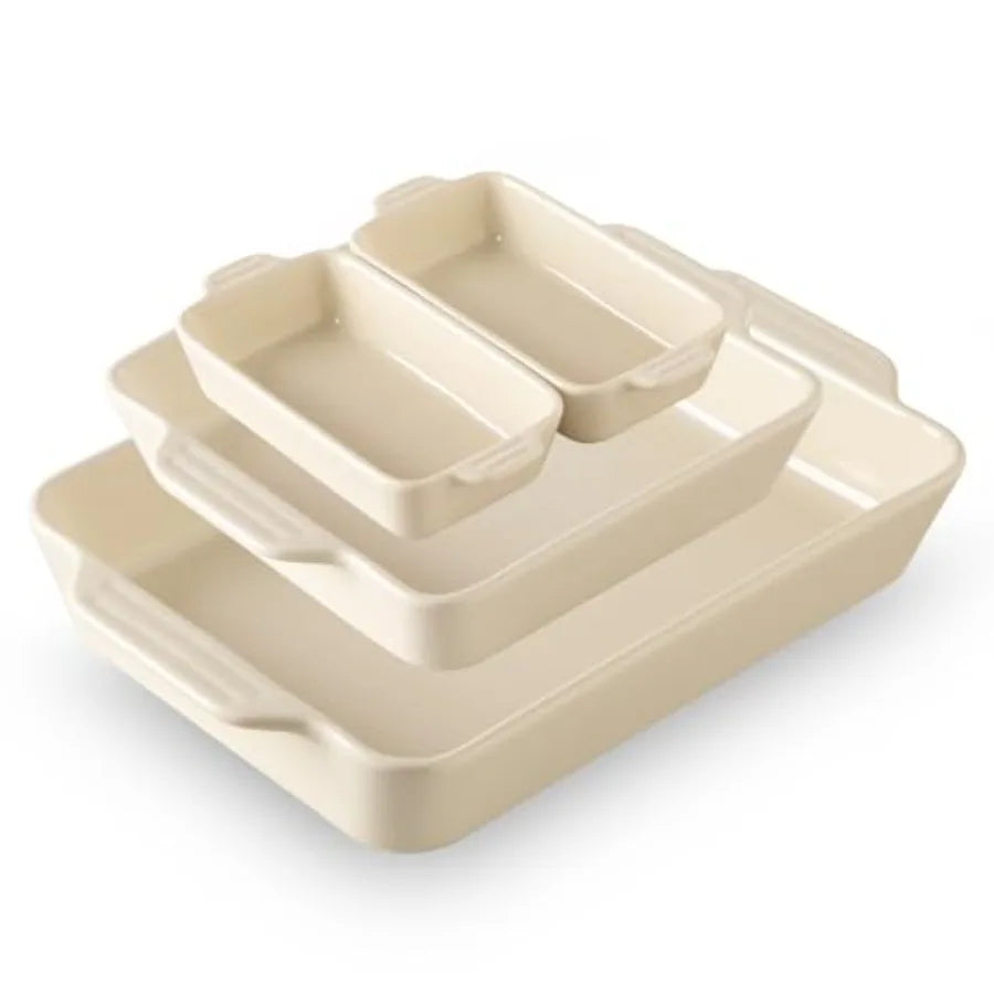 Bakeware Set Of 4 Rectangular Casserole Dishes For Oven