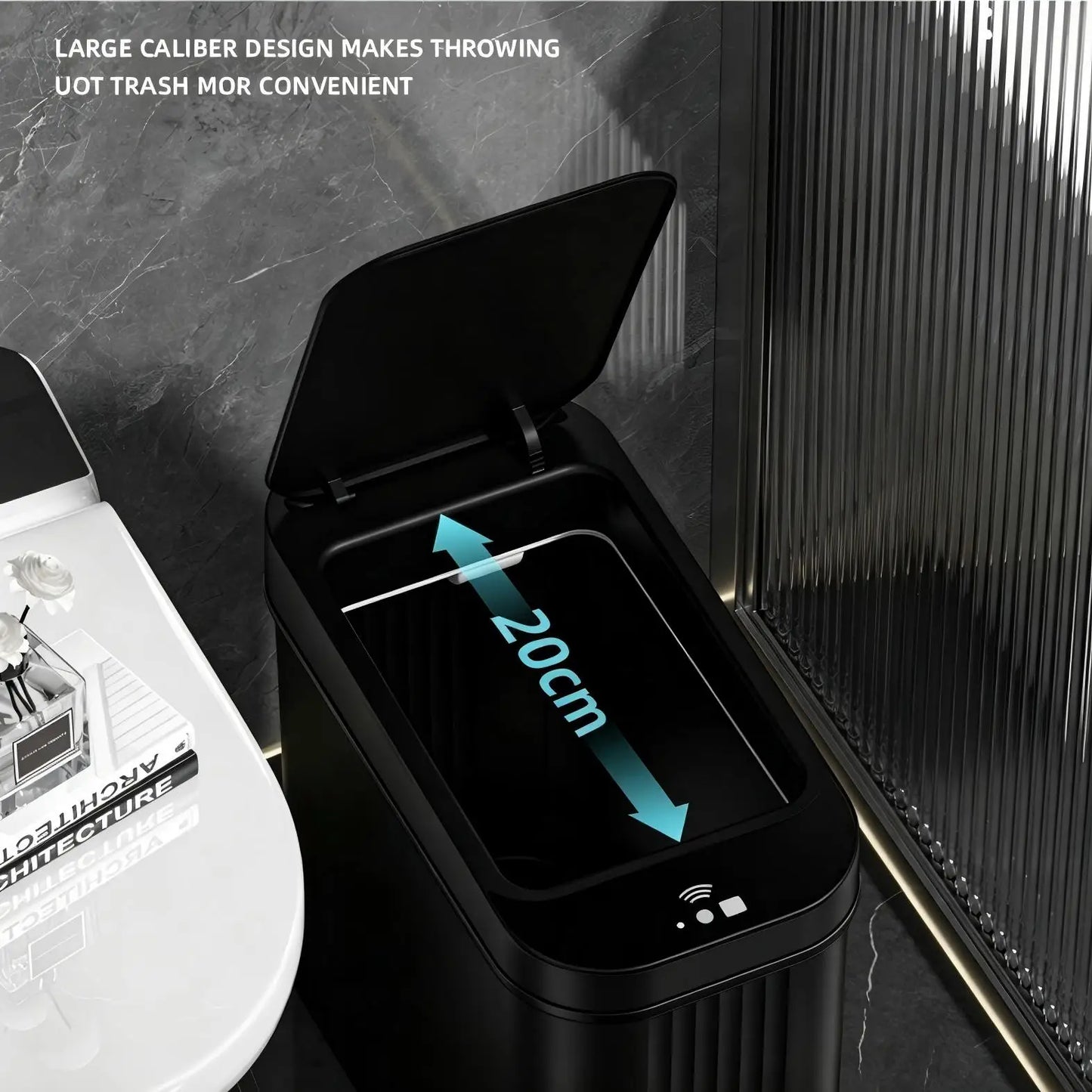 2 Pack Smart WiFi Sensor Trash Can Touchless Waste Bin