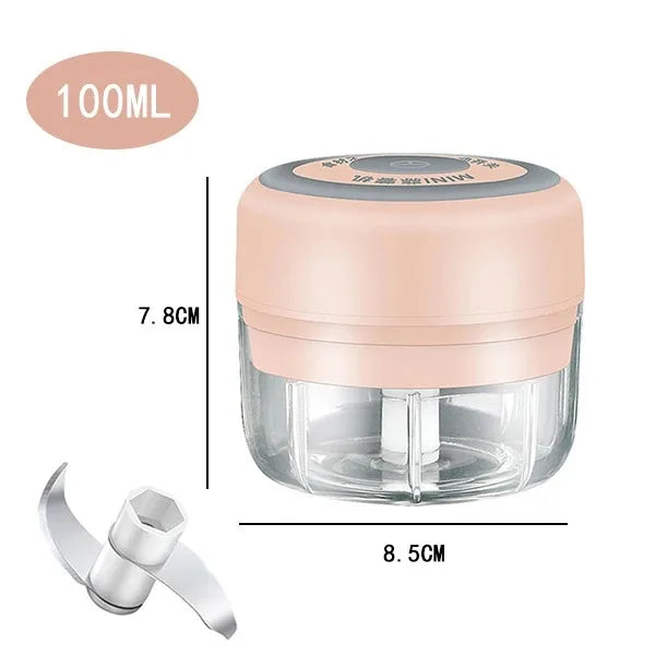 USB Charging Garlic Mincer Electric Mini Crusher Chopper