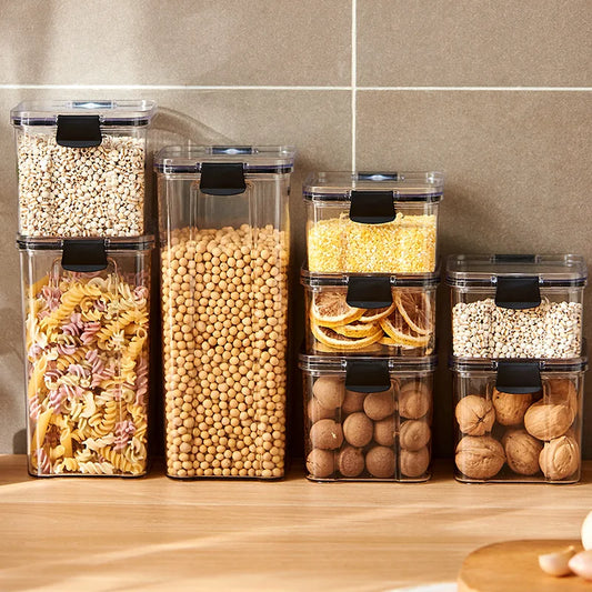 Acryl Sealed Jars Kitchen Storage Organizer Set for Seasonings