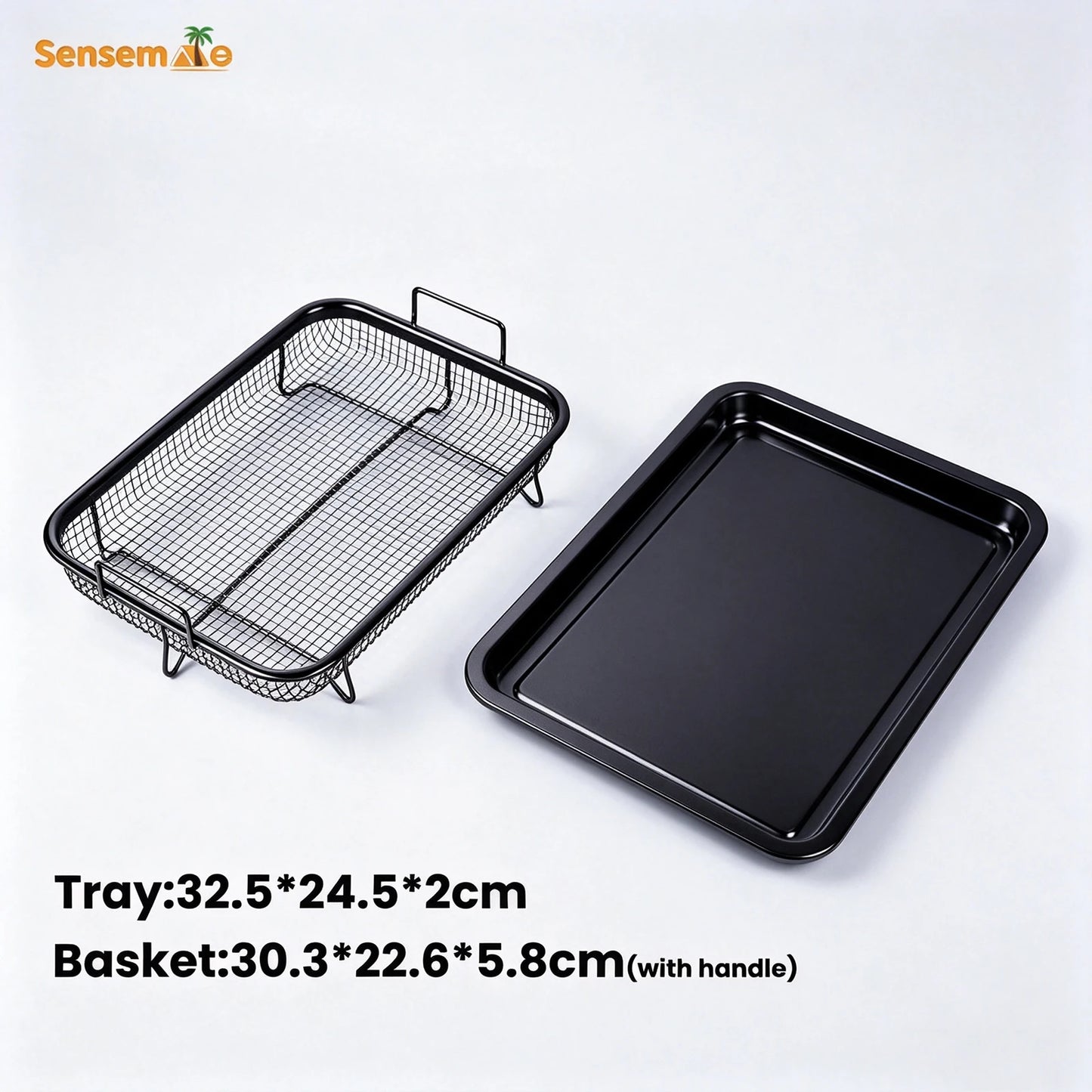 Stainless Steel Air Fryer Crisper Tray With Oil Separation Rack