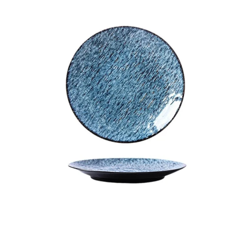 Japanese Vintage Ceramic Platter For Steak And Dessert Tableware