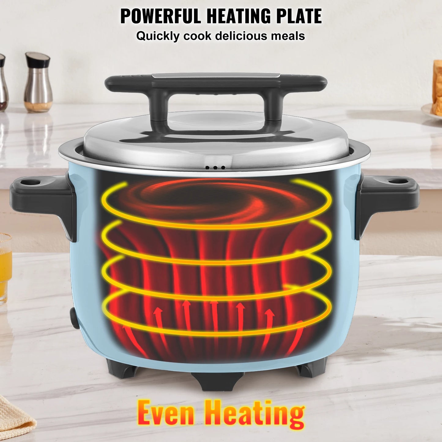 VEVOR Commercial Rice Cooker With Aluminium Nonstick Inner Pot