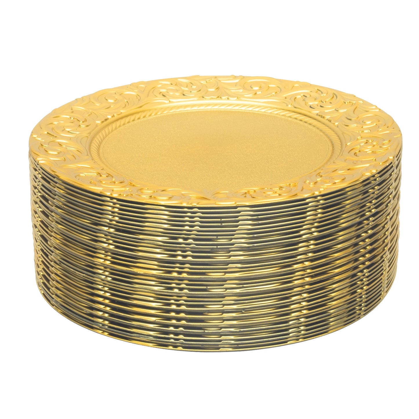 Charger Plates 100-Piece Round Set Reusable Serving Plates For Weddings