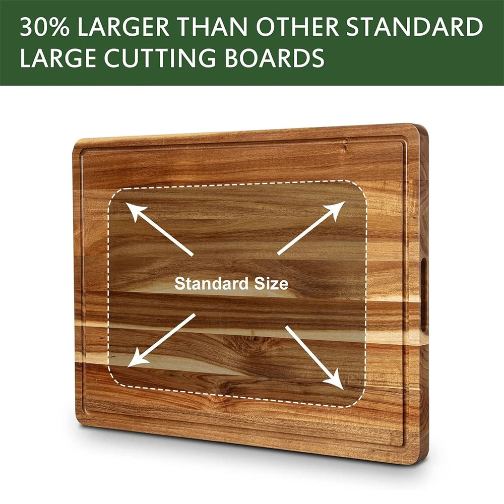 TWISTER.CK Extra Large Wood Cutting Board With Juice Groove