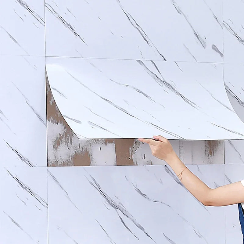 Self-Adhesive Marble PVC Floor Tiles Waterproof Peel And Stick