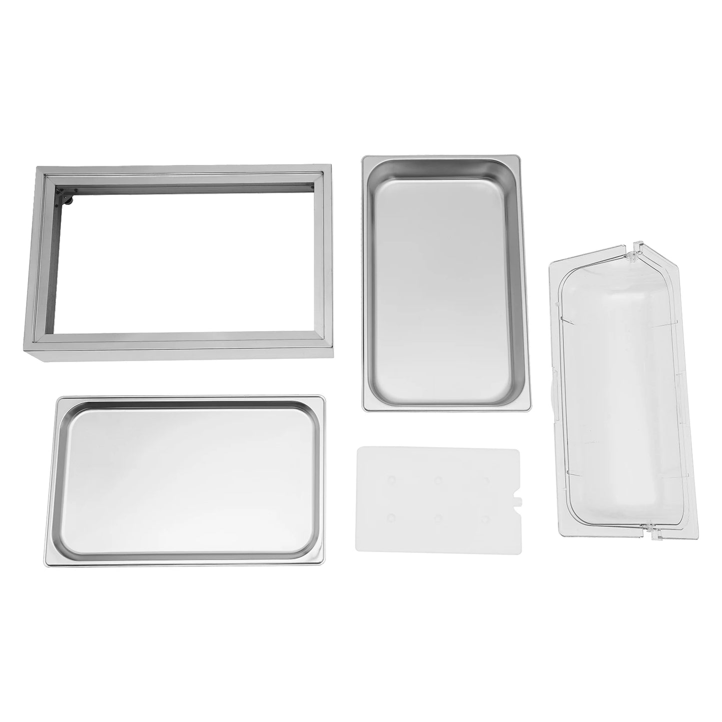 Stainless Steel Food Serving Display Tray With Roll Top Cover