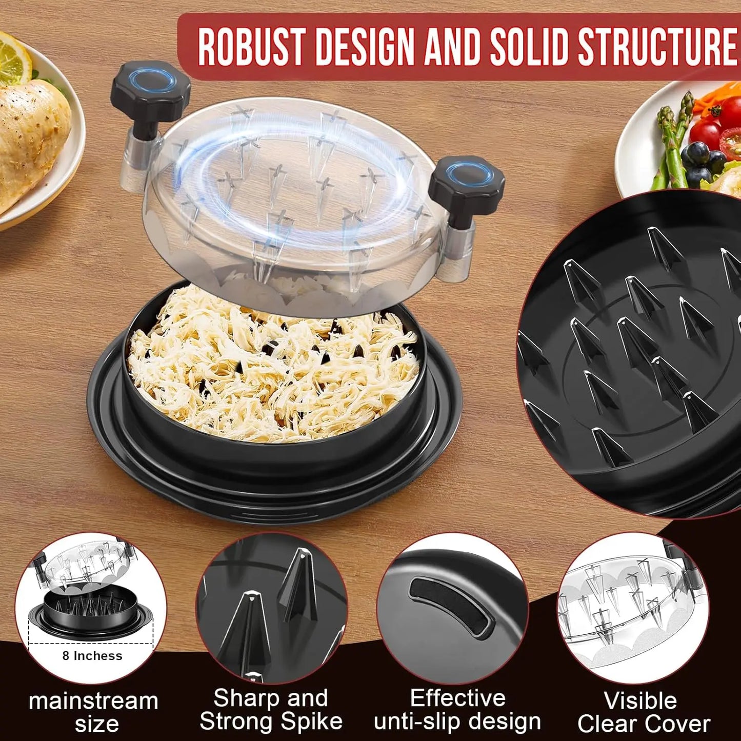 Professional Twist Chicken Shredder Tool For Cooked Meat