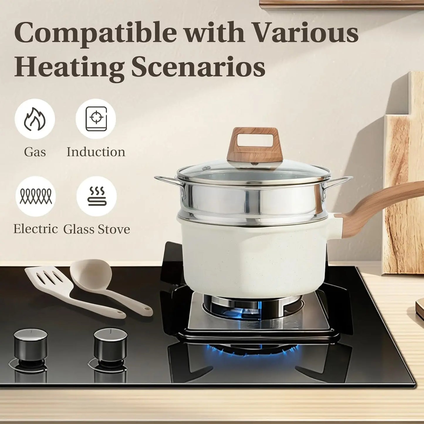 Nonstick Pots and Pans Set, 25-Piece Induction Cookware