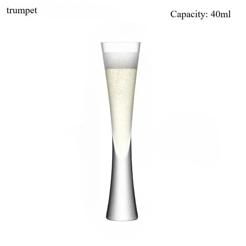 Hourglass Glass Champagne Flute for Home Bar and Parties