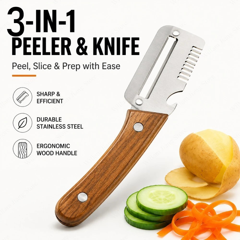 Stainless Steel Fruit And Vegetable Peeler With Ergonomic Handle