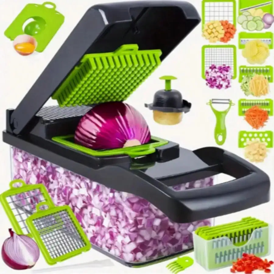 Multifunction Kitchen Vegetable Chopper and Manual Grater Set
