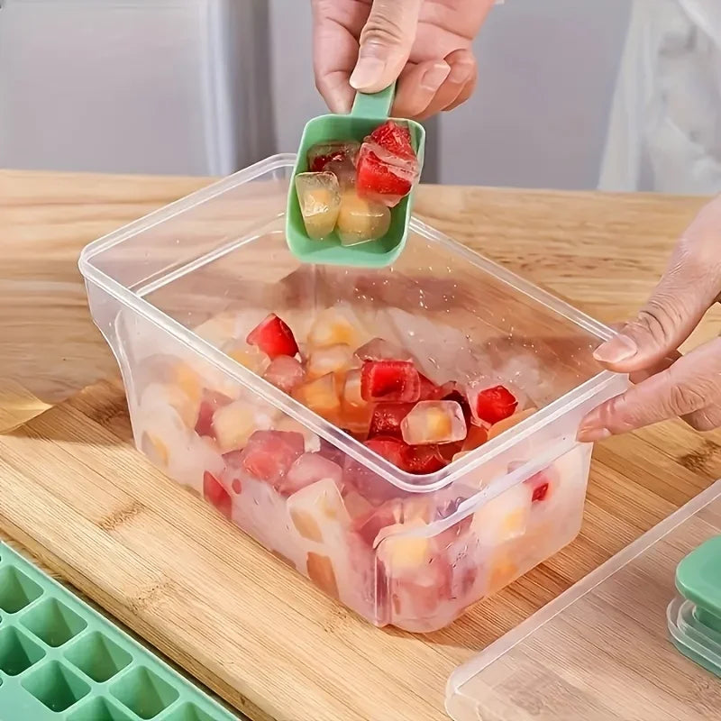 Upgraded Press Ice Cube Tray With Lid And Quick Release