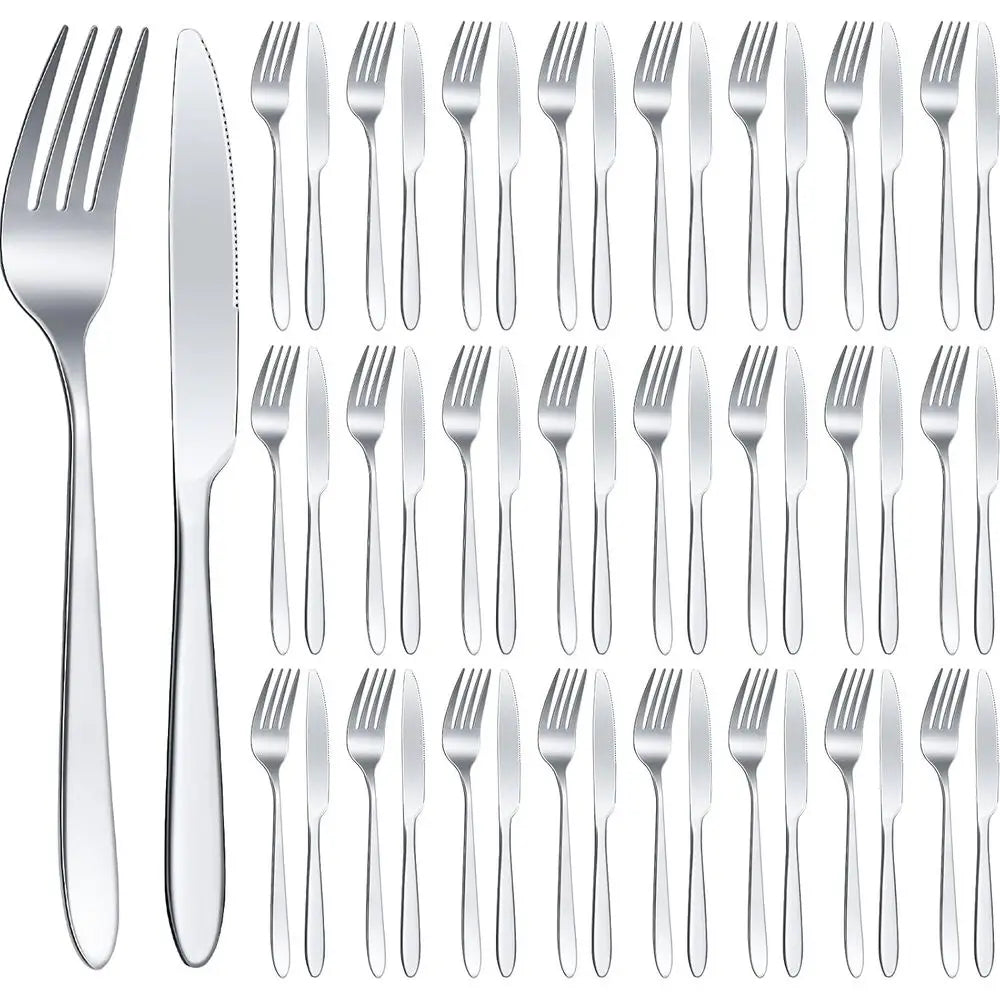Stainless Steel Flatware Set Dinner Forks And Knives
