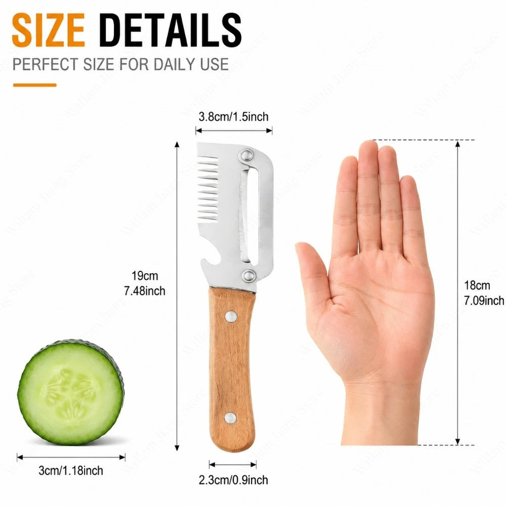Stainless Steel Fruit And Vegetable Peeler With Ergonomic Handle