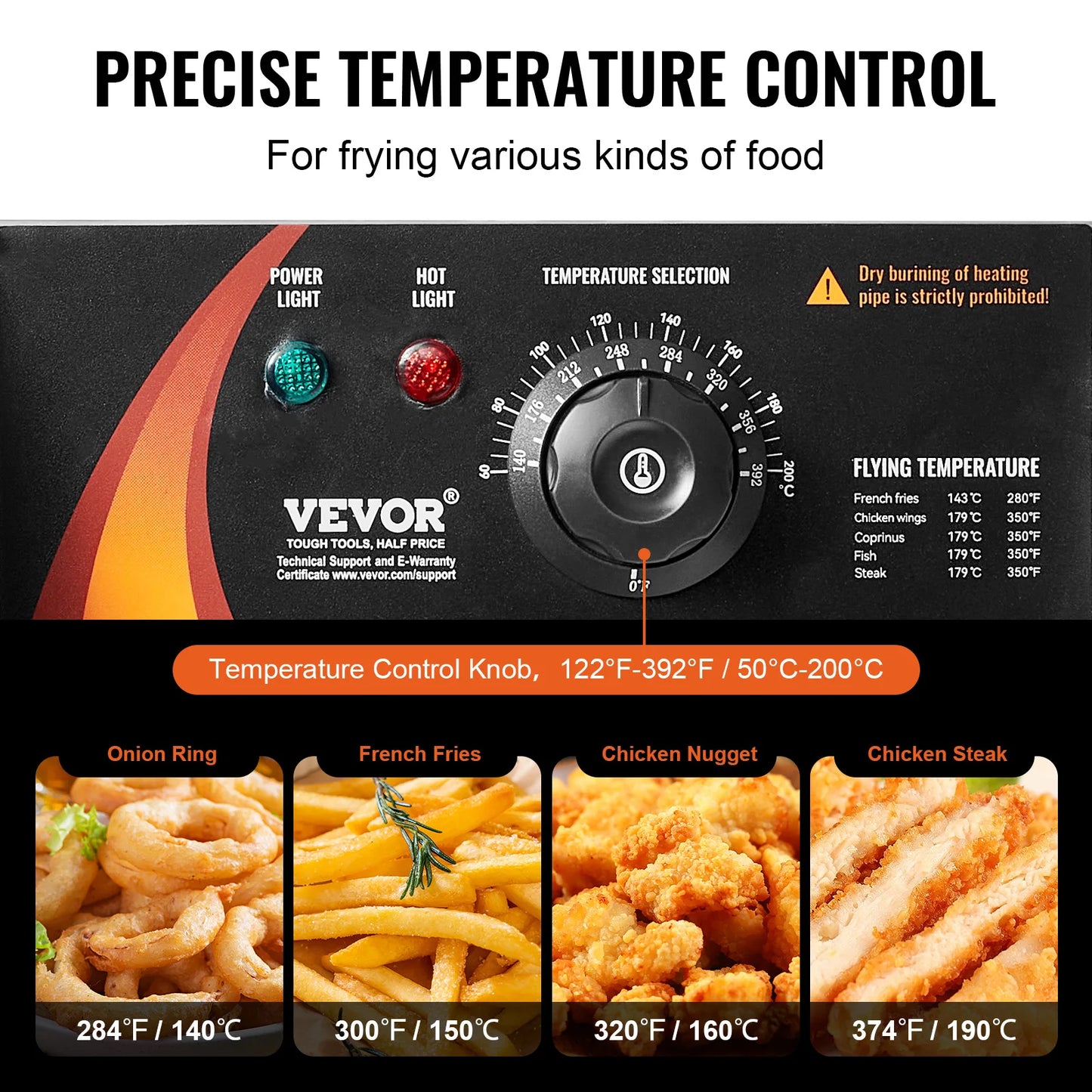 SucceBuy Commercial Deep Fryer With Dual Removable Tanks