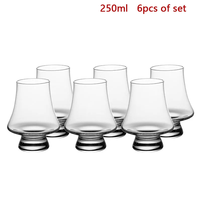YWDL Glass Whiskey Cup Set 250ml Lead Free Barware Glasses