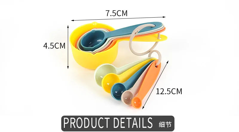 Measuring Spoons Set 5 Pcs With Bright Handles For Cooking