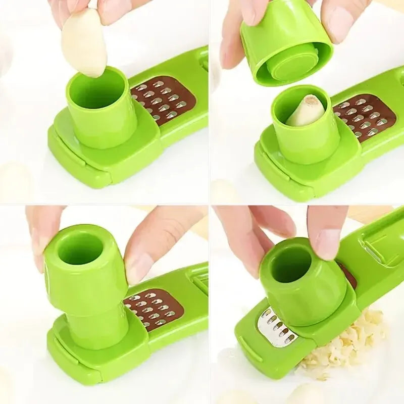 Compact Manual Garlic Press Masher For Quick Kitchen Prep