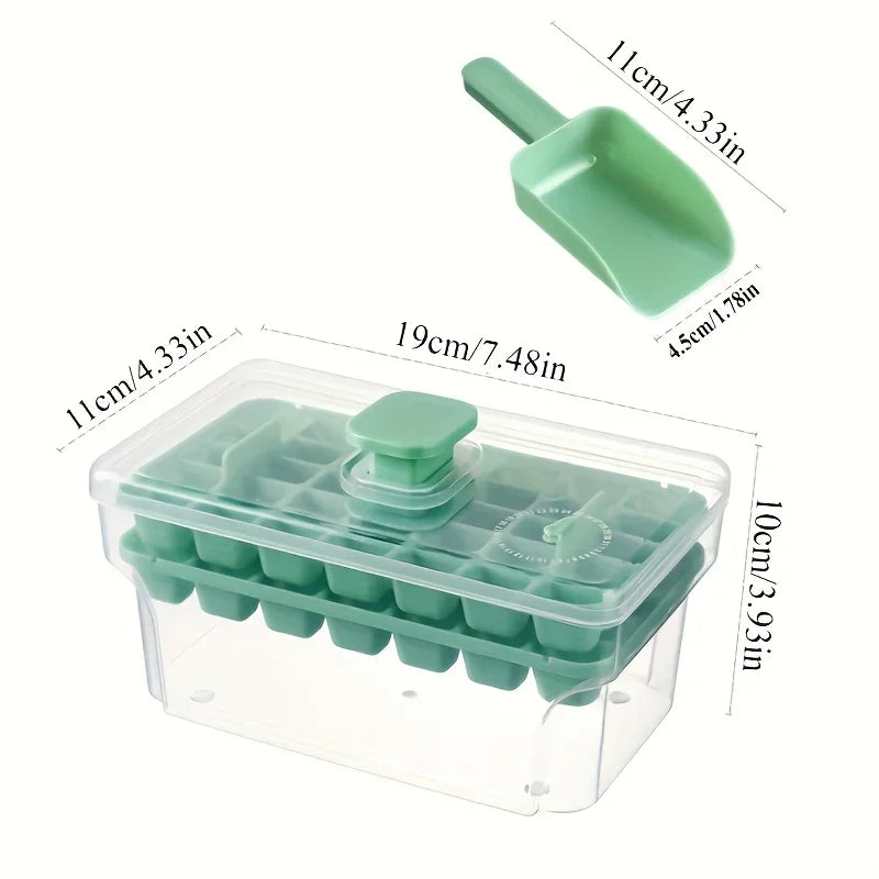 Upgraded Press Ice Cube Tray With Lid And Quick Release