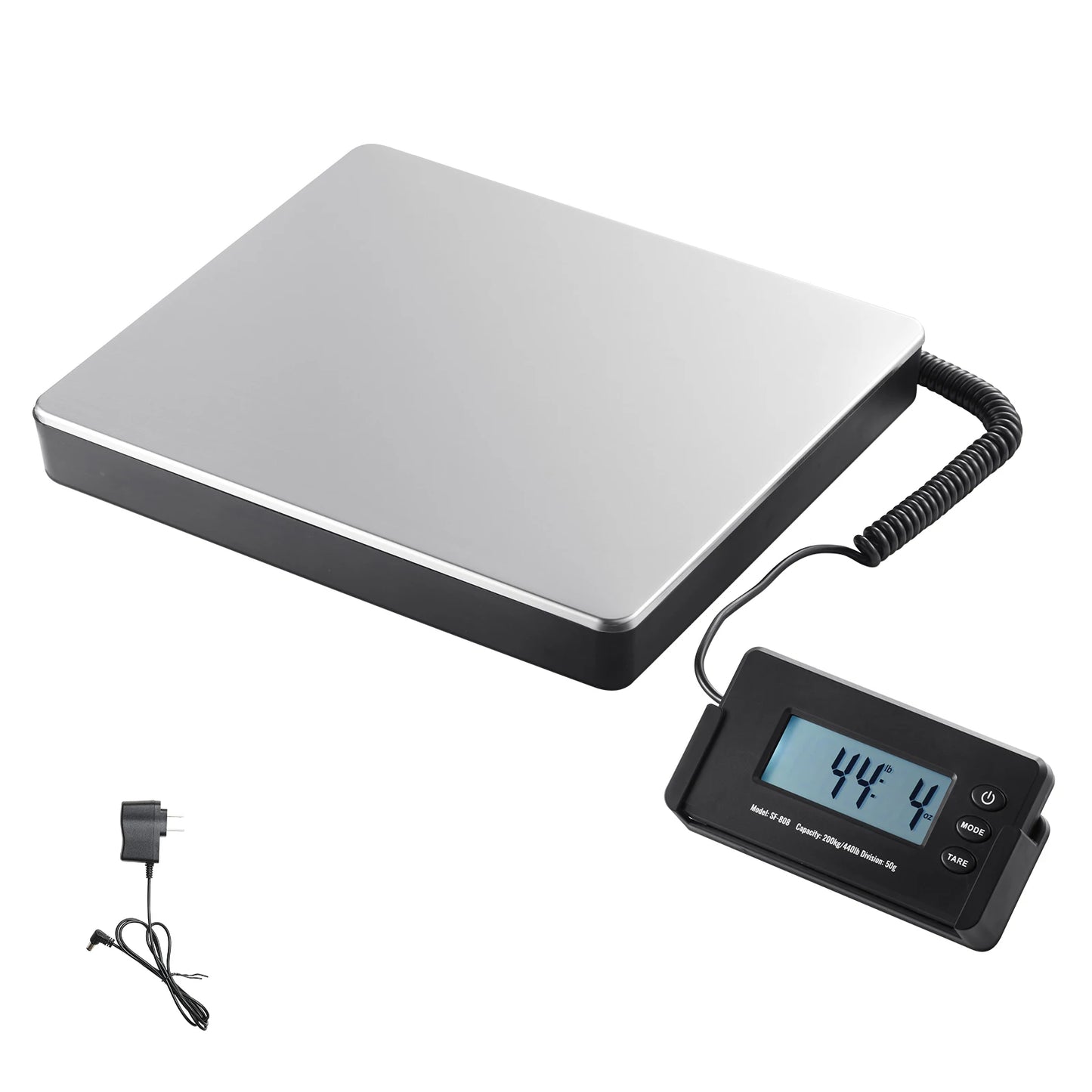 SucceBuy 440Lb Digital Shipping Scale With Timer Tare HD LCD